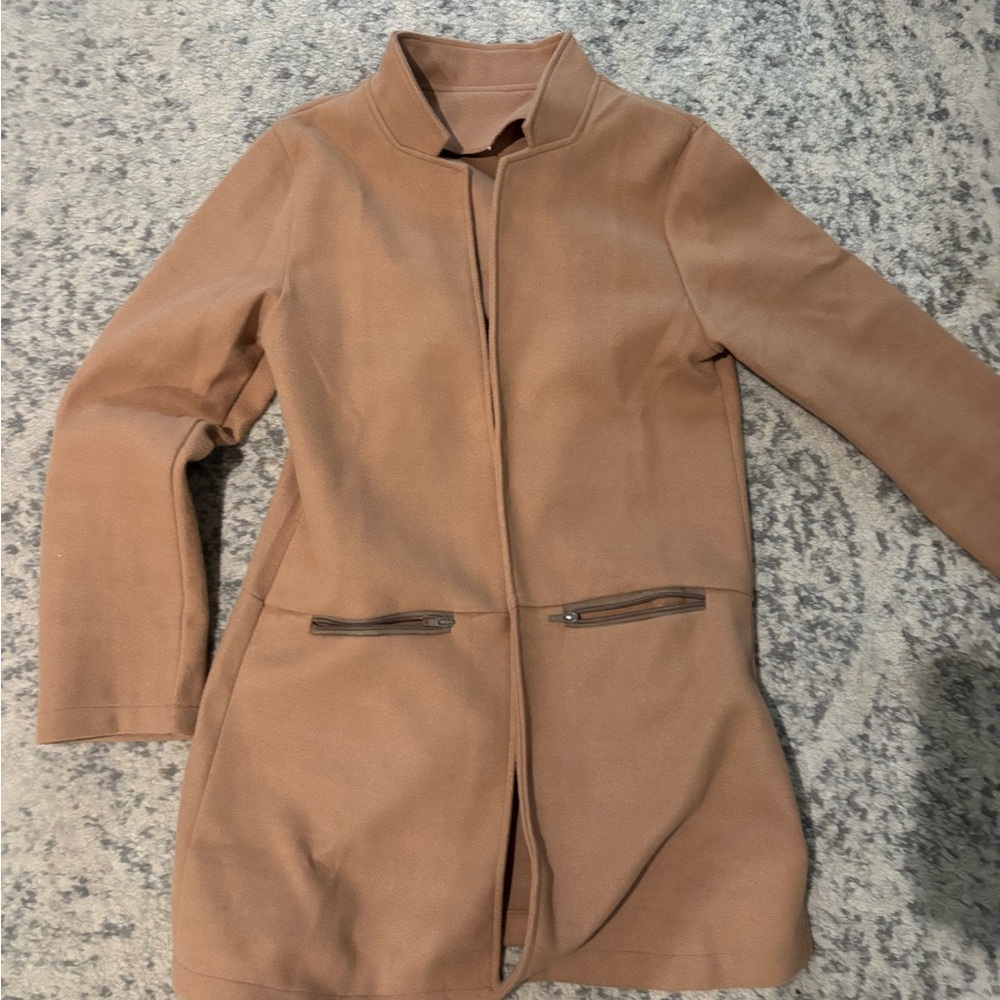 Women's Camel Mid-Length Coat